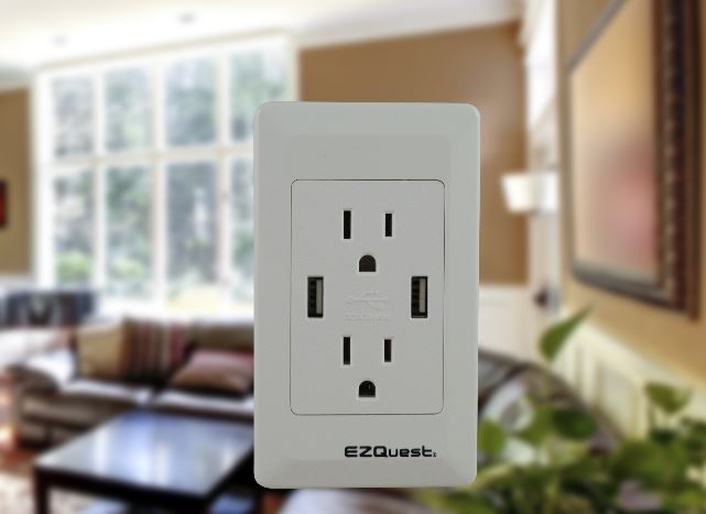 EZQuest Plug n' Charge Wall Socket USB Charger