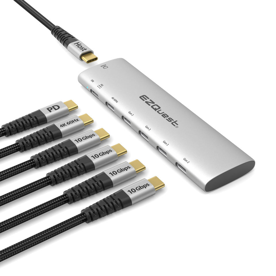 EZQuest USB-C Slim Gen 2 Hub Adapter 6-in-1