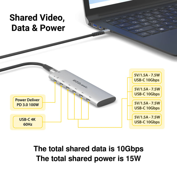 USB-C Slim Gen 2 Hub Adapter 6-in-1 image 2 — alternate view