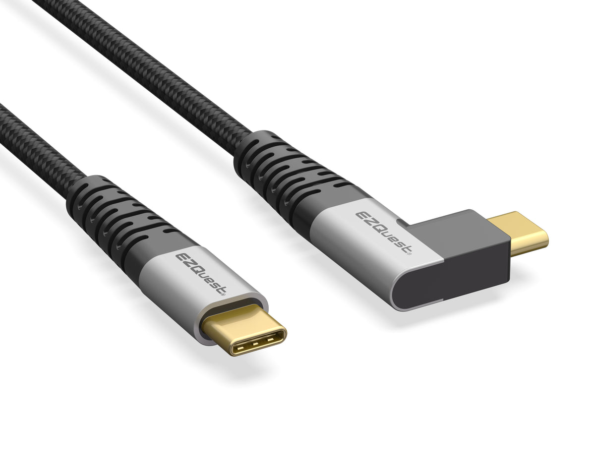 DuraGuard™ USB-C Right Angled Charge & Sync 100W 1.2 Meter Black Cable