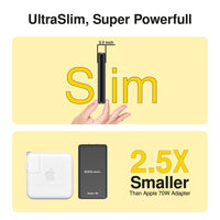 UltraSlim 70W GaN II Dual USB-C PD Wall Charger - Black