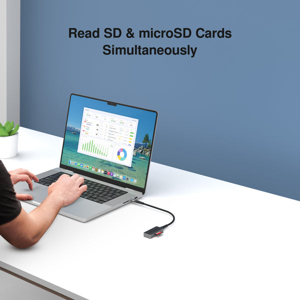 Pro Series USB-C to SD/Micro SD Card Reader — View 2 — alternate view
