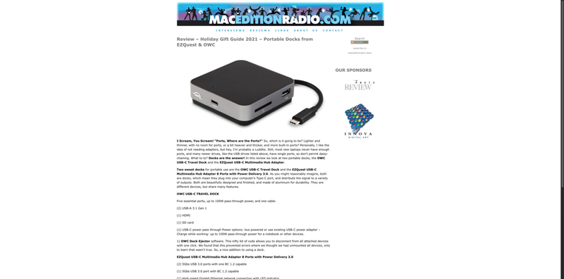 Review – Holiday Gift Guide 2021 – Portable Docks from EZQuest & OWC | Mac Edition Radio