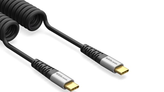 EZ Quest DuraGuard Coiled USB-C Charge and Sync Cable