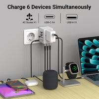 WorldTravel 35W GaN 5 Port with PD Wall Charger image 3