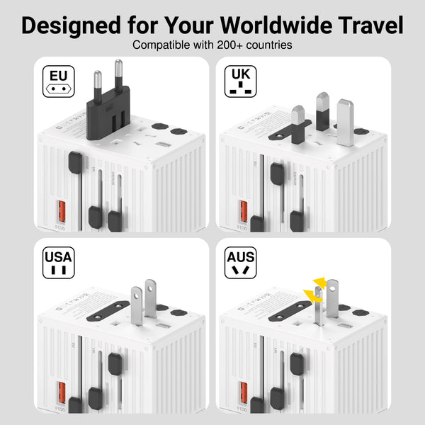 WorldTravel 65W GaN 5 Port with PD Wall Charger image 2 — alternate view