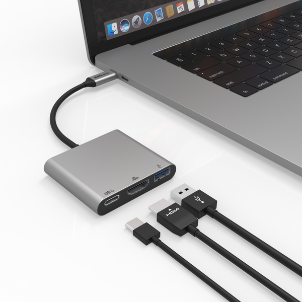 USB-C Multimedia Charging Adapter 3 Ports with PD 3.0 and BC1.2 image 2 — alternate view