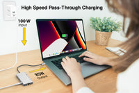 USB-C Multimedia Hub Adapter 8 Ports with Power Delivery 3.0 image 5