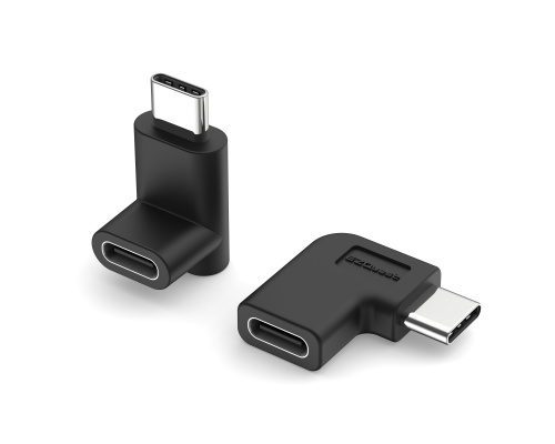 USB-C to USB-C Female 90 Degree Mini Adapter 2 pack